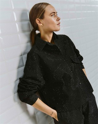 Dayana WBL Denim Deluxe Jakke - Black Denim W/ Stone